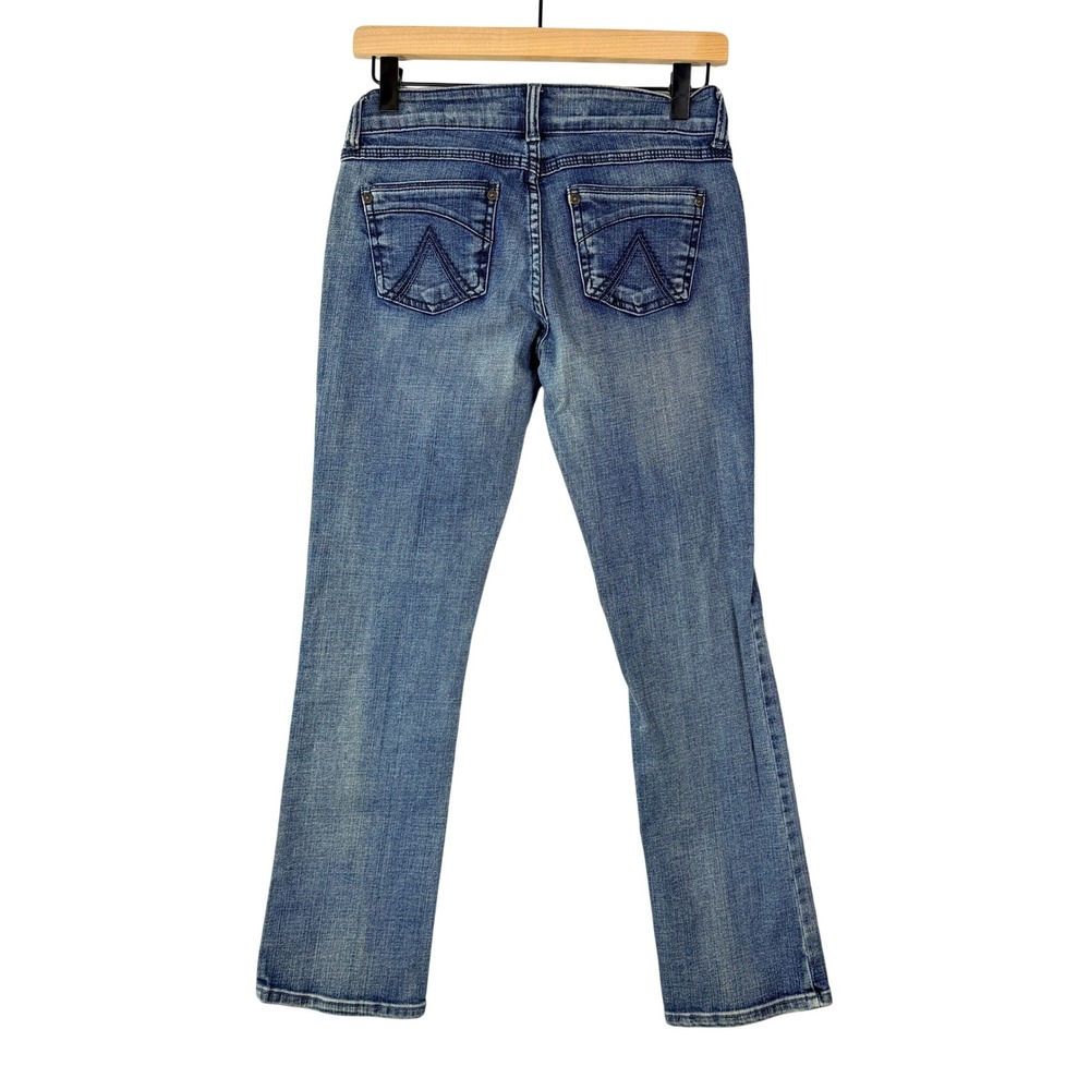 dELiA*s Morgan Low Rise Bootcut Jeans Medium Wash Petite Size 3/4P Distressed - Picture 9 of 9